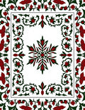 Crimson Botanical Garden Frame Rug