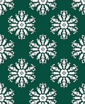 Dark Teal White Floral Medallion Rug