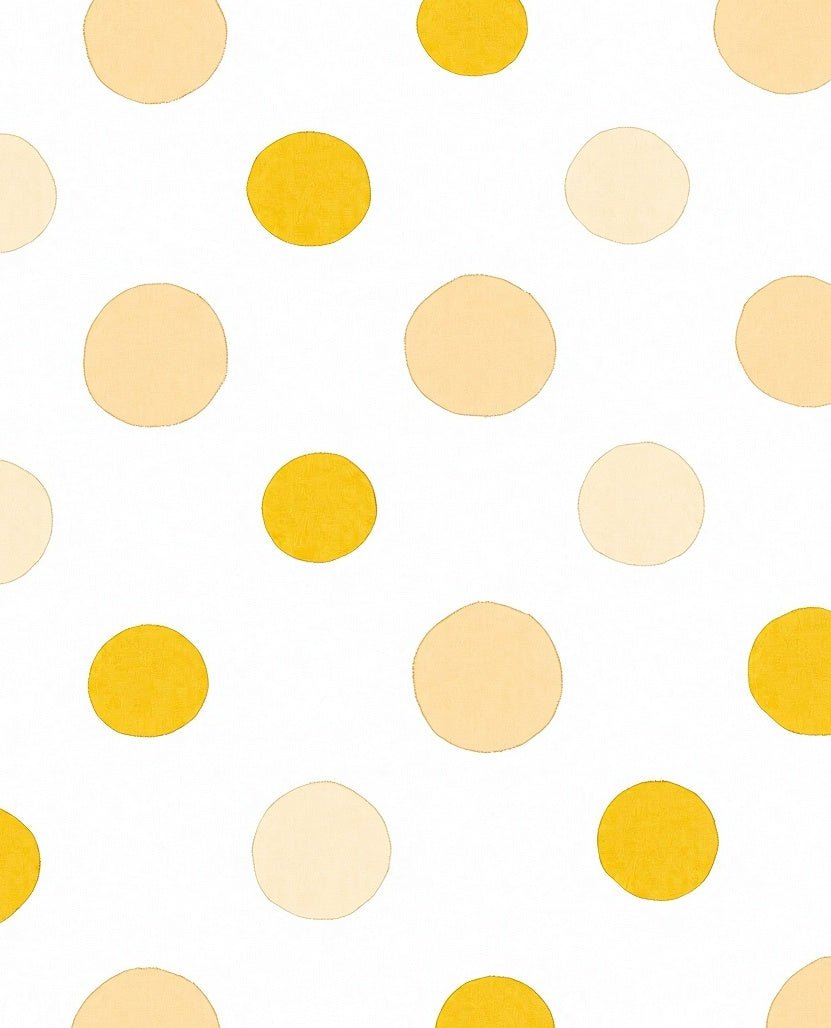 Golden Yellow Polka Dot Harmony Rug