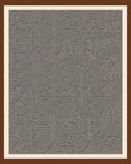 Modern Black White Maze Inlay Rug