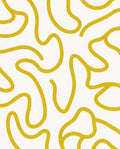Golden White Organic Swirl Rug