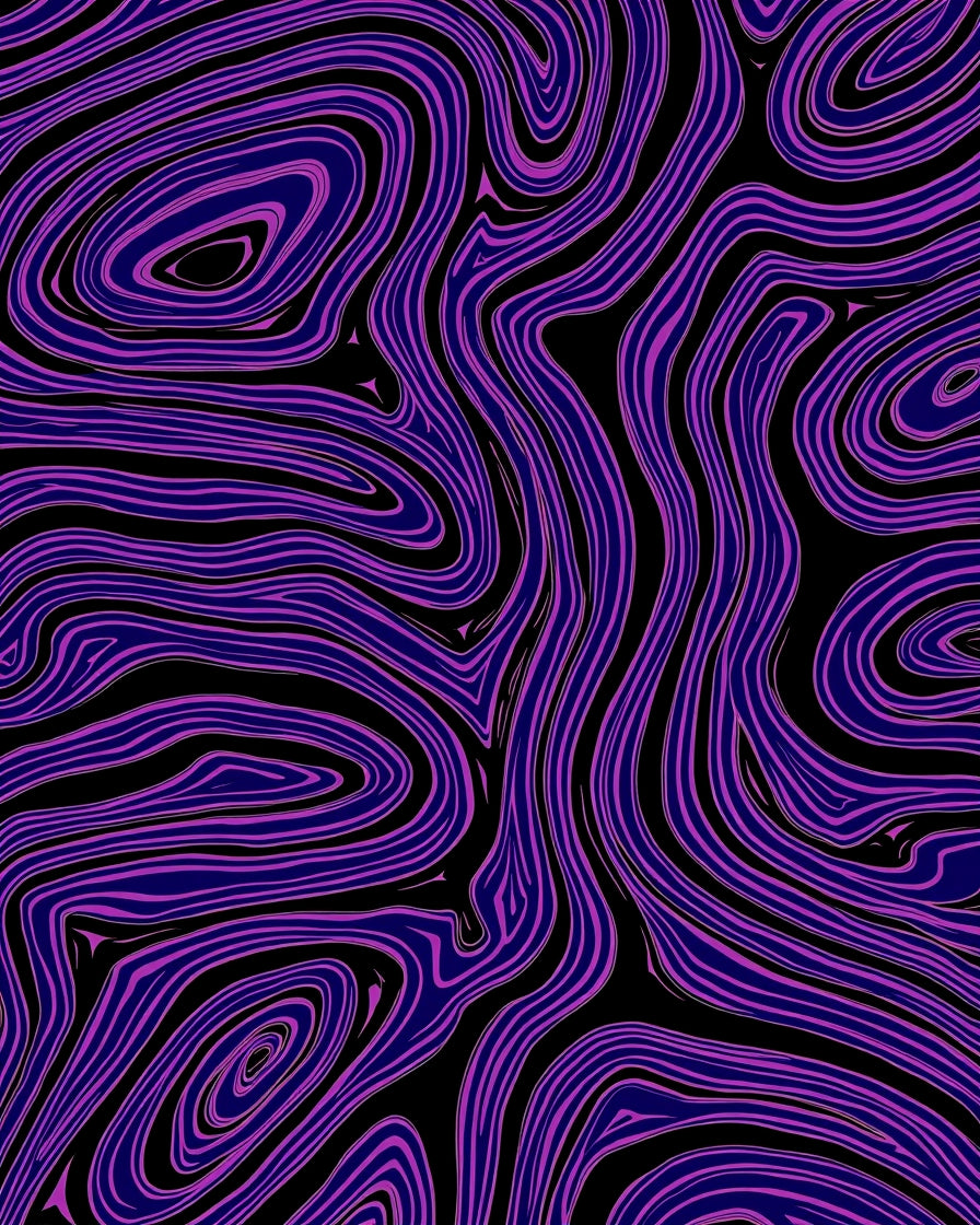 Vibrant Purple Swirl Topography Rug