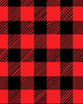 Vibrant Red Black Checkered Squares Rug