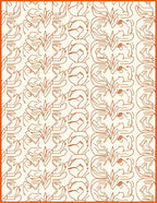 Terracotta Abstract Line Figure Garden Rug