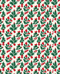Green Red Berry Holly Sprigs Rug