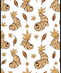 Autumnal Swirls Acorns Leaves And Flowers Rug