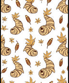 Autumnal Swirls Acorns Leaves And Flowers Rug