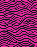 Vibrant Pink Zebra Wave Rug