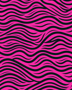 Vibrant Pink Zebra Wave Rug