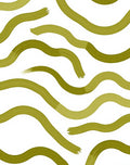 Olive Green Brushstroke Swirl Rug