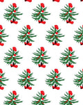 Green Christmas Tree with Red Baubles Rug
