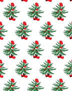 Green Christmas Tree with Red Baubles Rug