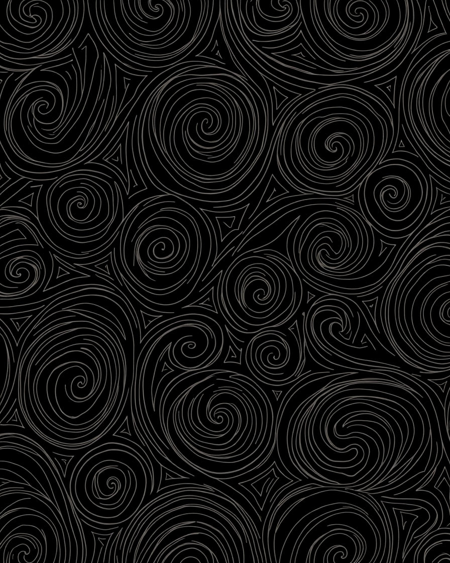 Black Swirling Galaxy Swirl Rug