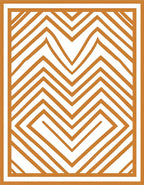 Amber Zigzag Geometric Maze Rug