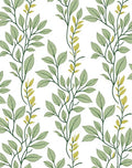 Green Leafy Botanical Vine Repeats Rug