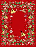 Red Festive Jingle Bell Garland Rug