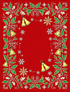 Red Festive Jingle Bell Garland Rug