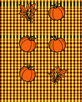 Harvest Orange Pumpkin Gingham Rug
