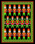 Red Green Soldier Bordered Rug