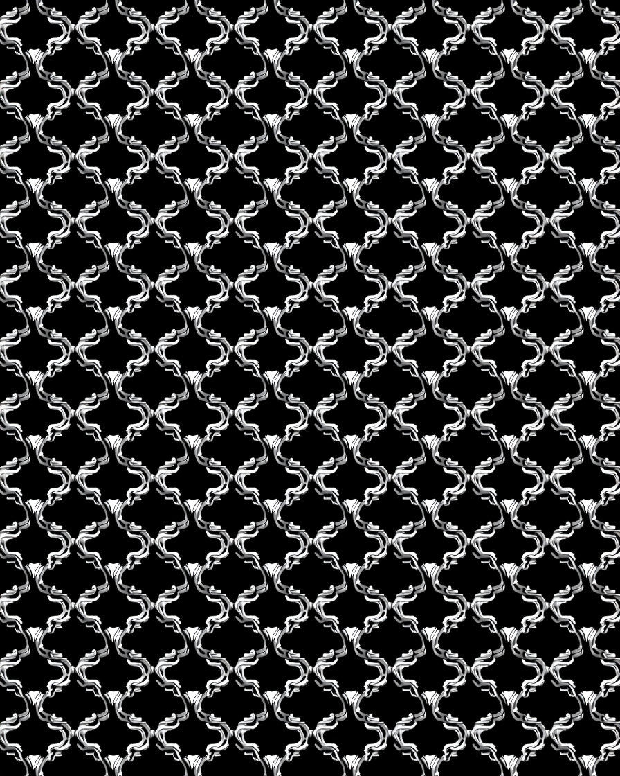 Monochromatic Quatrefoil Arch Lattice Rug