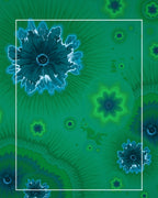 Ethereal Teal Bursting Floral Meadow Rug