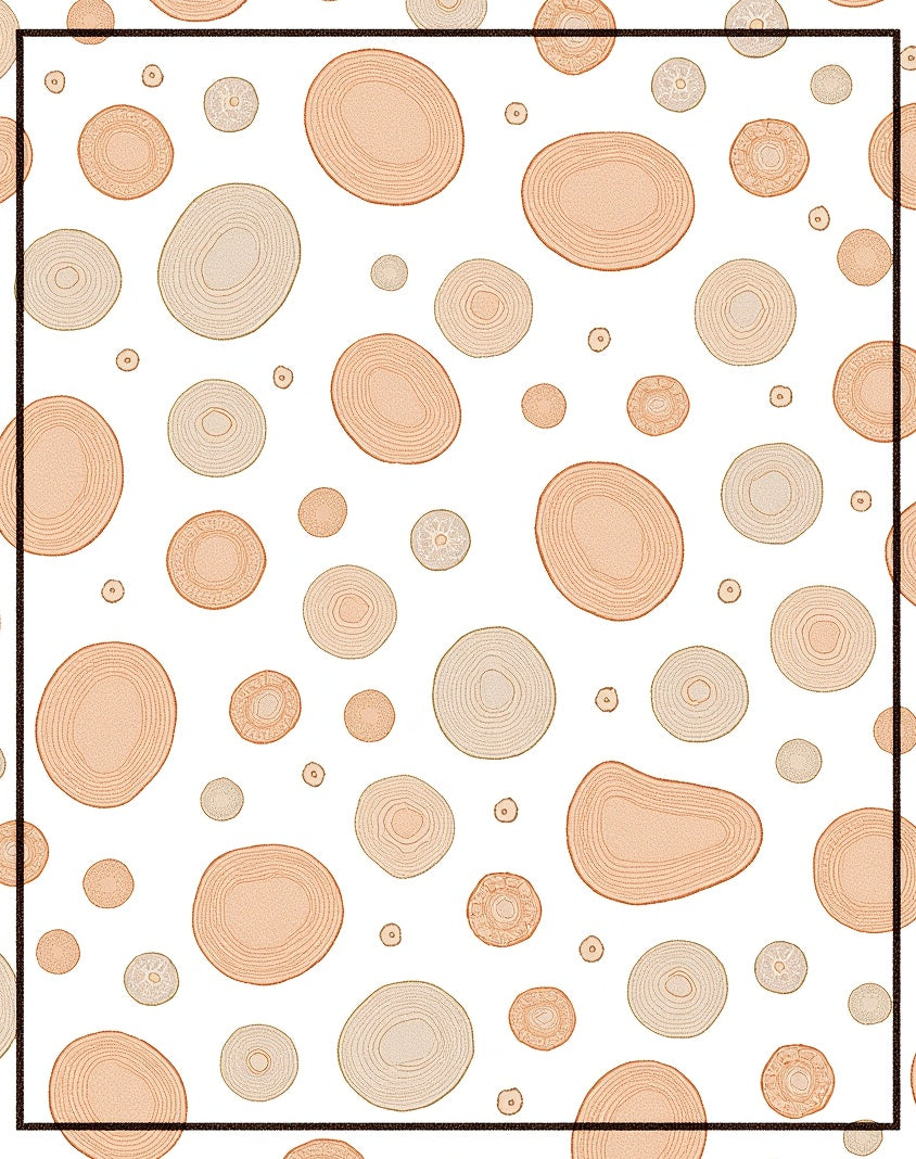 Wood Grain Circles Scatter Rug
