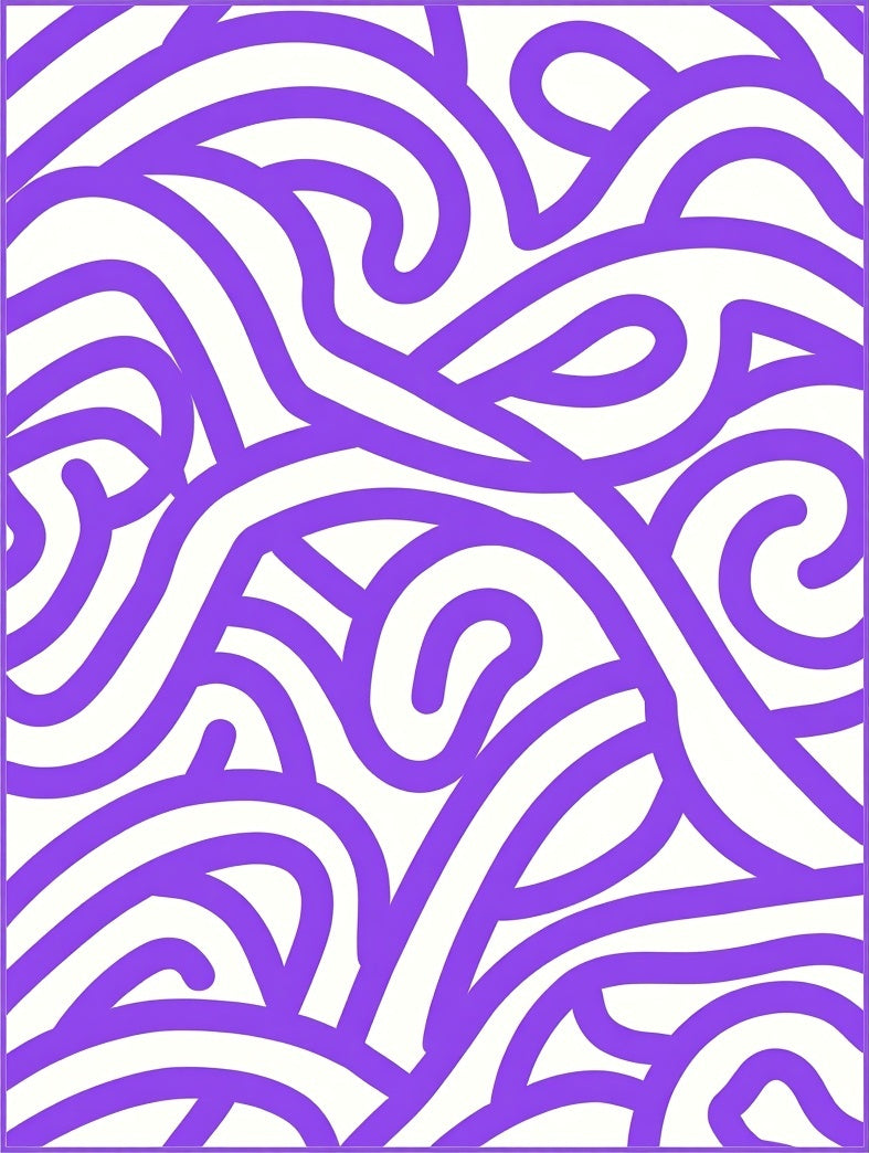 Vibrant Purple Swirl Abstract Rug