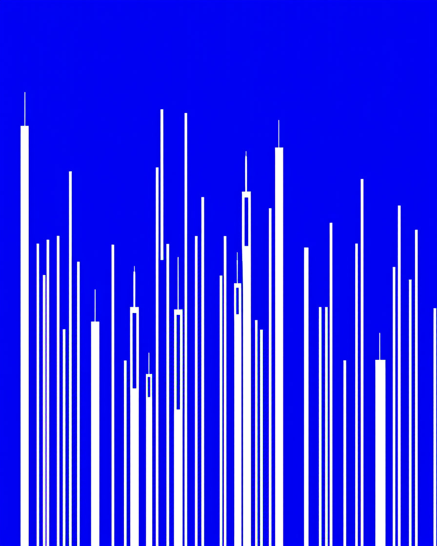 White Vertical Lines Abstract Blue Background Rug