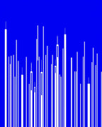 White Vertical Lines Abstract Blue Background Rug