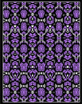 Rich Purple Abstract Symmetry Rug