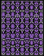 Rich Purple Abstract Symmetry Rug