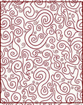 Crimson Swirls and Spirals Artwork Rug