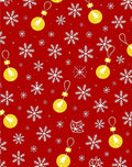 Red Snowflake Christmas Light Rug