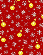 Red Snowflake Christmas Light Rug