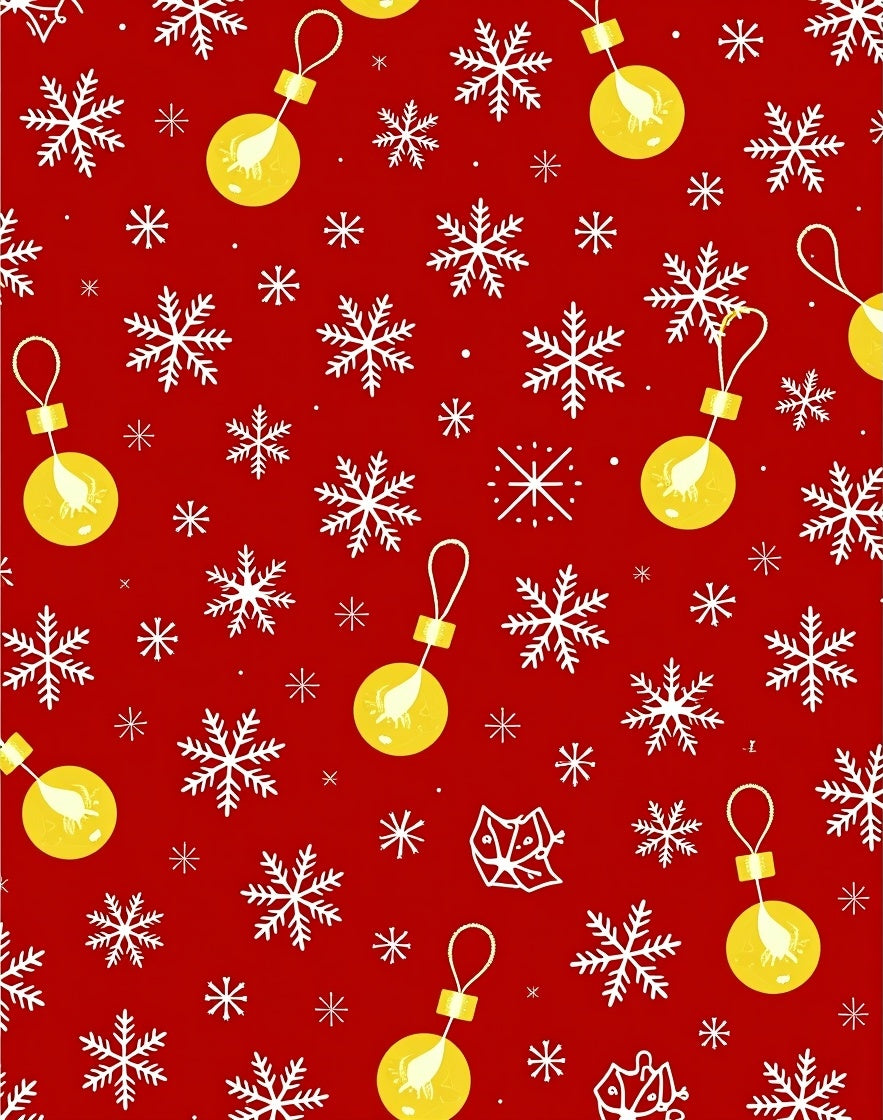 Red Snowflake Christmas Light Rug