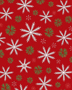 Red White Green Snowflake Explosion Rug