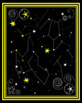 Cosmic Black And Gold Constellations Rug