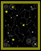 Cosmic Black And Gold Constellations Rug