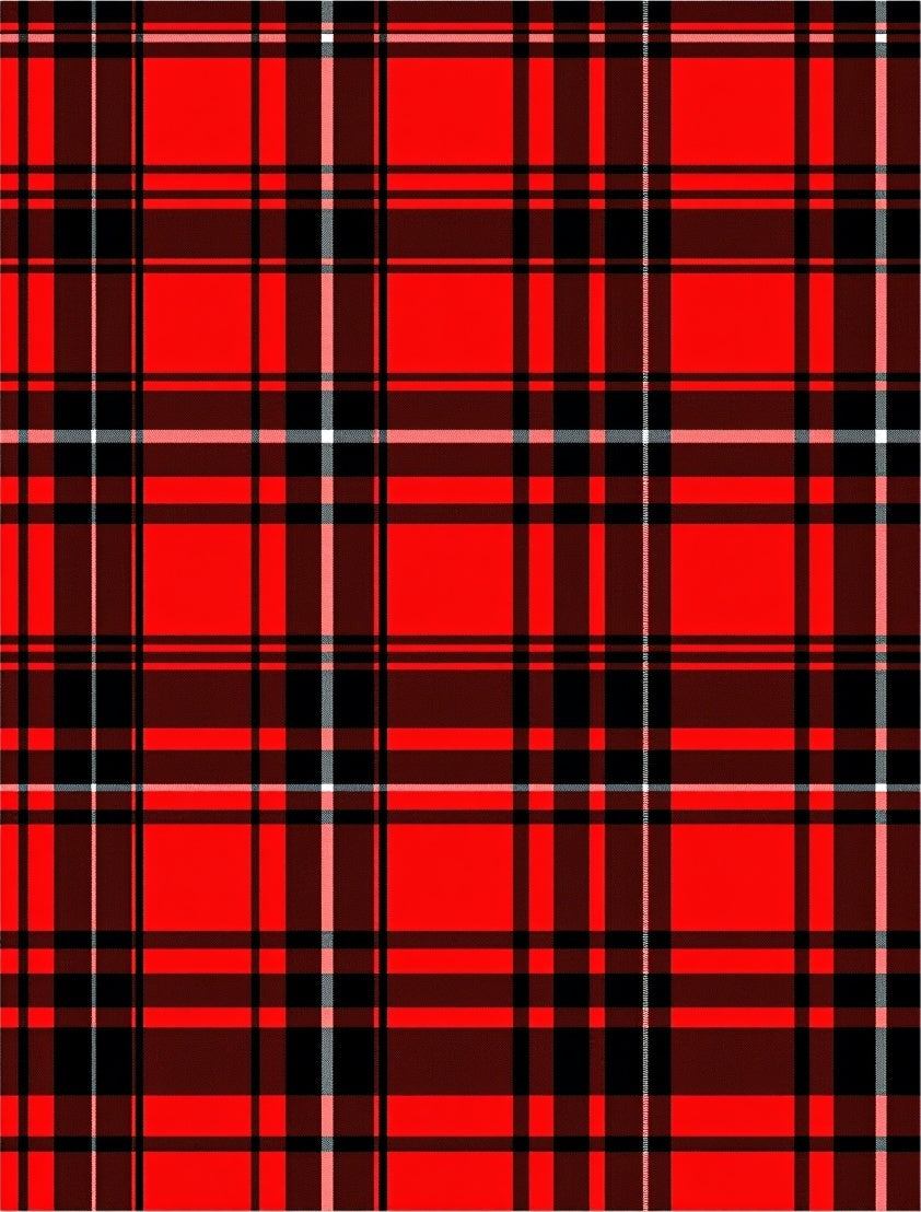 Classic Red Black Plaid Checkered Rug