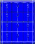 Deep Blue Vertical Stripe Geometric Rug