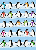 Charming Cold Weather Penguin Collection Rug