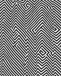 Bold Black White Abstract Zigzag Rug
