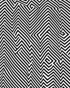 Bold Black White Abstract Zigzag Rug