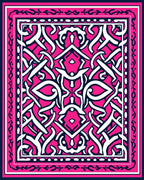 Vibrant Hot Pink Celtic Knot Rug