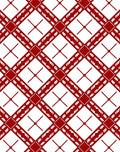 Crimson Diamond Lattice Banded Rug