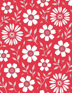 Whimsical White Daisy Garden Rug
