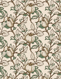 Botanical Cream and Green Floral Vines Rug