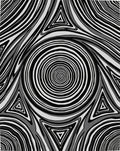 Monochromatic Concentric Triangles Swirl Rug