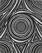 Monochromatic Concentric Triangles Swirl Rug