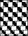 Monochromatic Checkerboard Striped Squares Rug